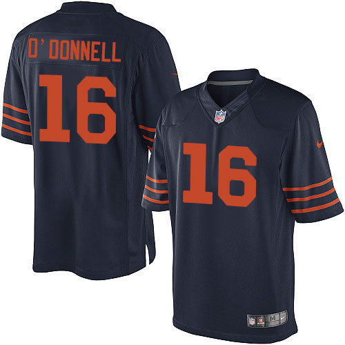 Men's Limited Pat O'Donnell Nike Jersey Navy Blue Alternate - #16 1940s Throwback NFL Chicago Bears